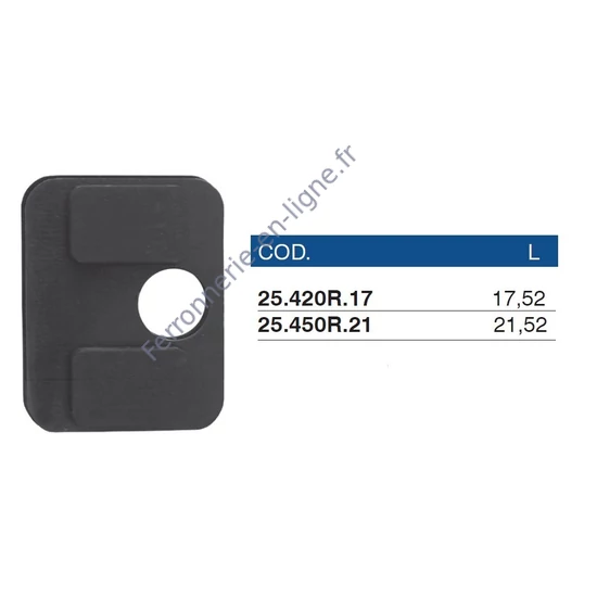 Insert en caoutchouc pour Pince à verre 55x70mm