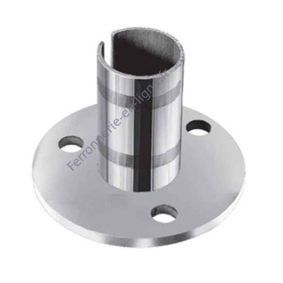 Platine murale, inox (AISI 316), poli miroir