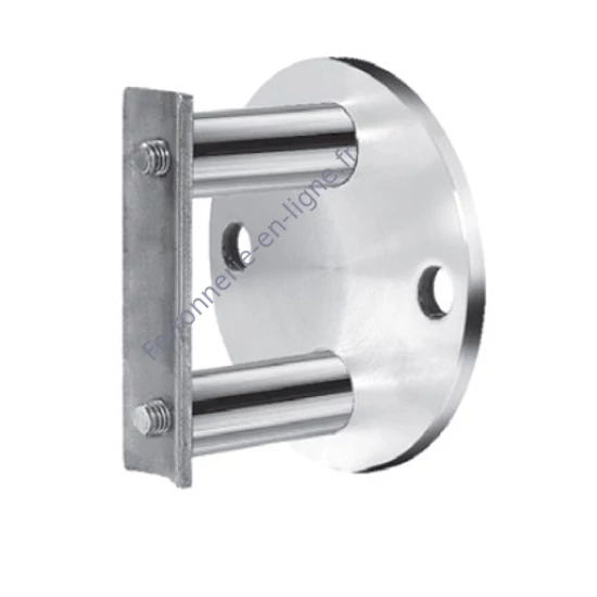 Platine de fixation laterale, inox (AISI 316), poli miroir