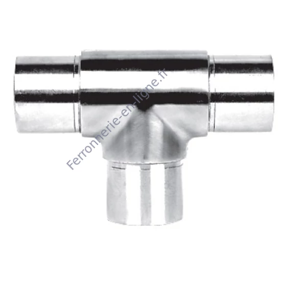 Raccord en T, inox (AISI 316), poli miroir