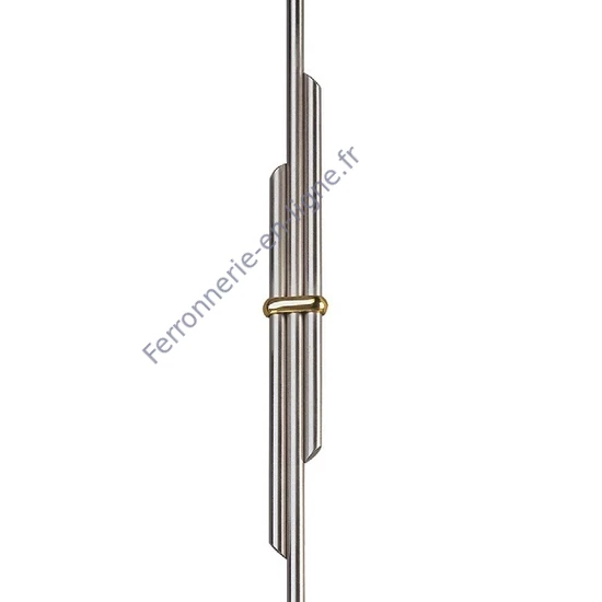 Barreau inox (AISI 304) avec collier en laiton, différentes épaisseurs de matériau
