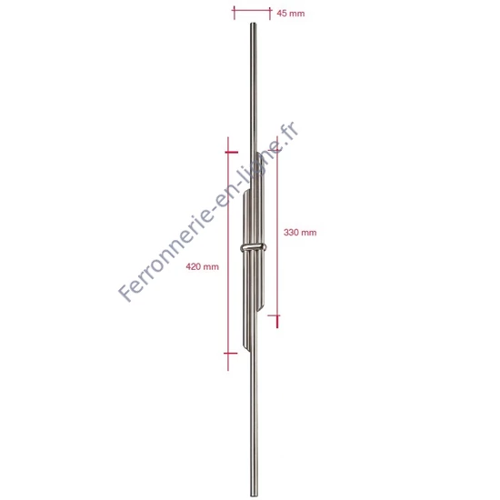 Barreau inox (AISI 304), différentes épaisseurs de matériau