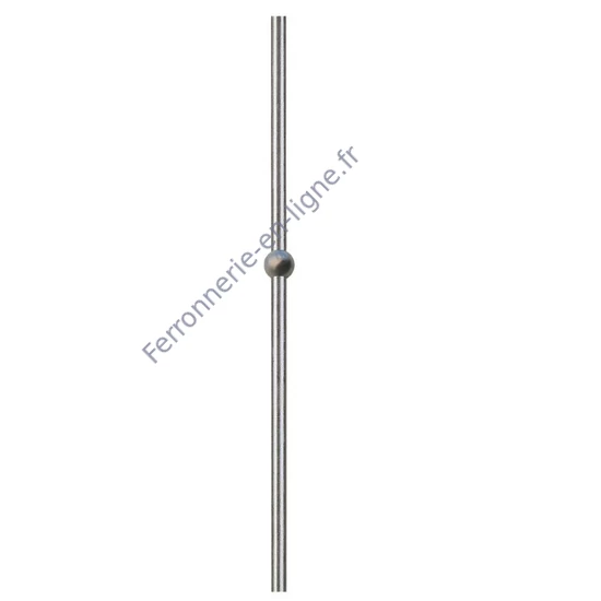 Poteau inox (AISI 304) avec boule (Ø60mm), différentes épaisseurs de matériau
