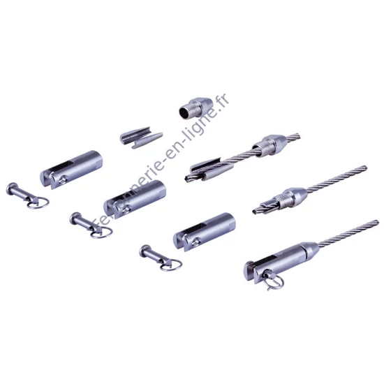 Embout de fourche pour câble inox (AISI 316), différentes dimensions