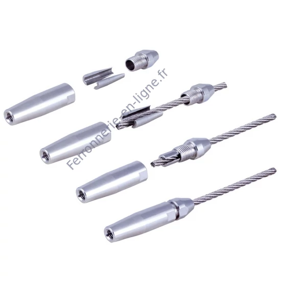 Tendeur de câble, avec filetage intérieur à droite, inox (AISI 316), différentes dimensions