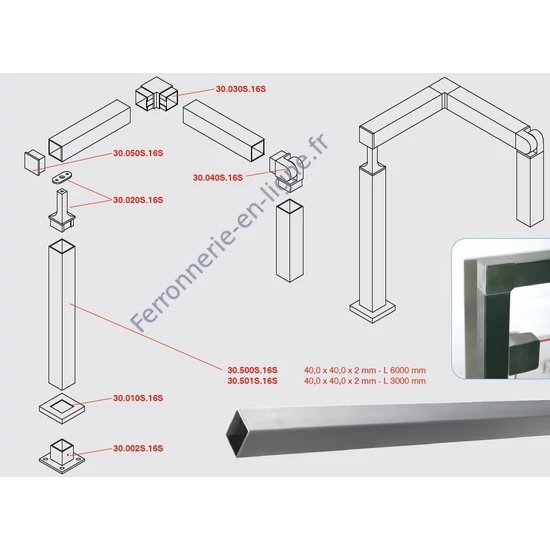 Raccord orientable, inox (AISI 316)