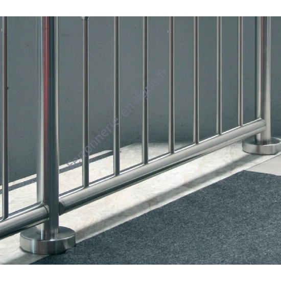 Support de main courante et connecteur pour tube rond, pour tube rond, inox (AISI 316), différentes dimensions