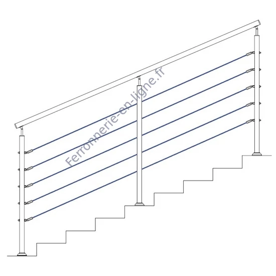 Garde-corps en corde d'inox