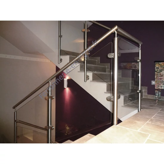 Garde-corps en verre inox
