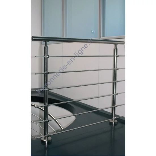 Support de barre avec trou traversant, à fixer sur tube rond, inox (Zamac, effet inox), différentes dimensions