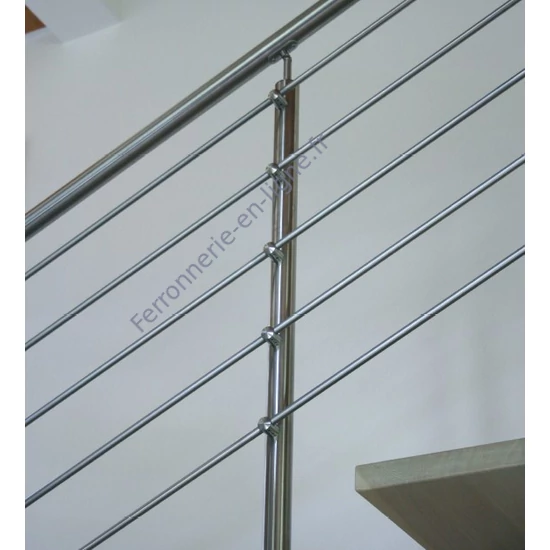 Support de barre avec trou traversant, à fixer sur tube rond, inox (Zamac, effet inox), différentes dimensions