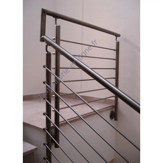 Support de barre avec trou borgne, à fixer sur tube rond, inox (AISI 304), différentes dimensions