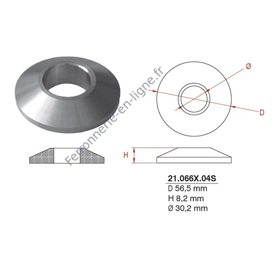 Cache scellement pour poteau inox Ø30mm, (AISI 304)