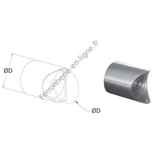 Raccord, inox (AISI 304), différentes dimensions