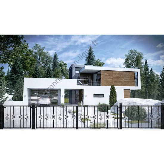 Barreau modern en fer forgé