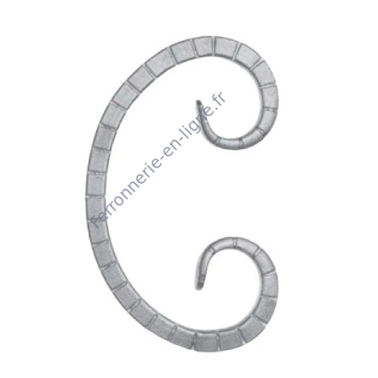 accessoire de ferronnerie, volute en fer forgé