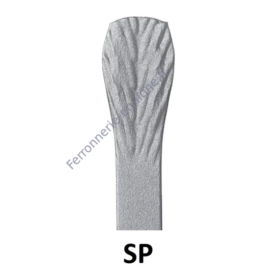 Volute en fer forgé, différentes sections