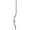 Barreau de balcon, barreau galbé design moderne en fer forgé, profil carré, différentes sections et hauteurs