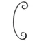 Volute en fer forgé, différentes sections