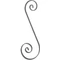 Volute en fer forgé, différentes sections