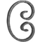 Volute en fer forgé, profil &quot;Scala&quot;, différentes sections