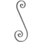 Volute en fer forgé, profil &quot;Scala&quot;, différentes sections