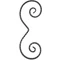 Volute en fer forgé, profil &quot;Scala&quot;, différentes sections