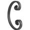 Volute en fer forgé, différentes sections