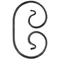 Volute en fer forgé, différentes sections