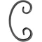Volute en fer forgé, différentes sections