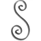 Volute en fer forgé, différentes sections
