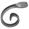 Volute en fer forgé, différentes sections