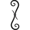 Volute en fer forgé, différentes sections et surfaces