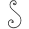 Volute en fer forgé, profil &quot;Scala&quot;, différentes sections