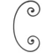 Volute forgé à la main, différentes sections