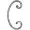 Volute en fer forgé, différentes sections et surfaces