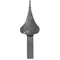 Pointe de lance en fer forgé, épais, différentes dimensions