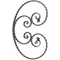 Volute baroque léger en fer forgé
