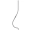 Barreau de balcon, barreau galbé en fer forgé, profil rond, différentes dimensions et fers de lance