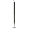 Poteau inox avec ancrage au sol, supports de barre traversante intérieure (Ø12) et support de main courante articulé, acier inoxydable (AISI 304), différentes dimensions