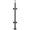 Poteau inox avec ancrage au sol, tube rond, rosace de couverture, 4 pinces à verre et support de main courante (AISI 304), différentes dimensions