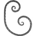 accessoire de ferronnerie, volute en fer forgé