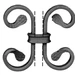 accessoire de ferronnerie, volute en fer forgé
