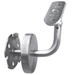 Support de main courante pour tubes ronds et carrés, articulé, avec rosace de couverture, inox (AISI 304), différentes dimensions