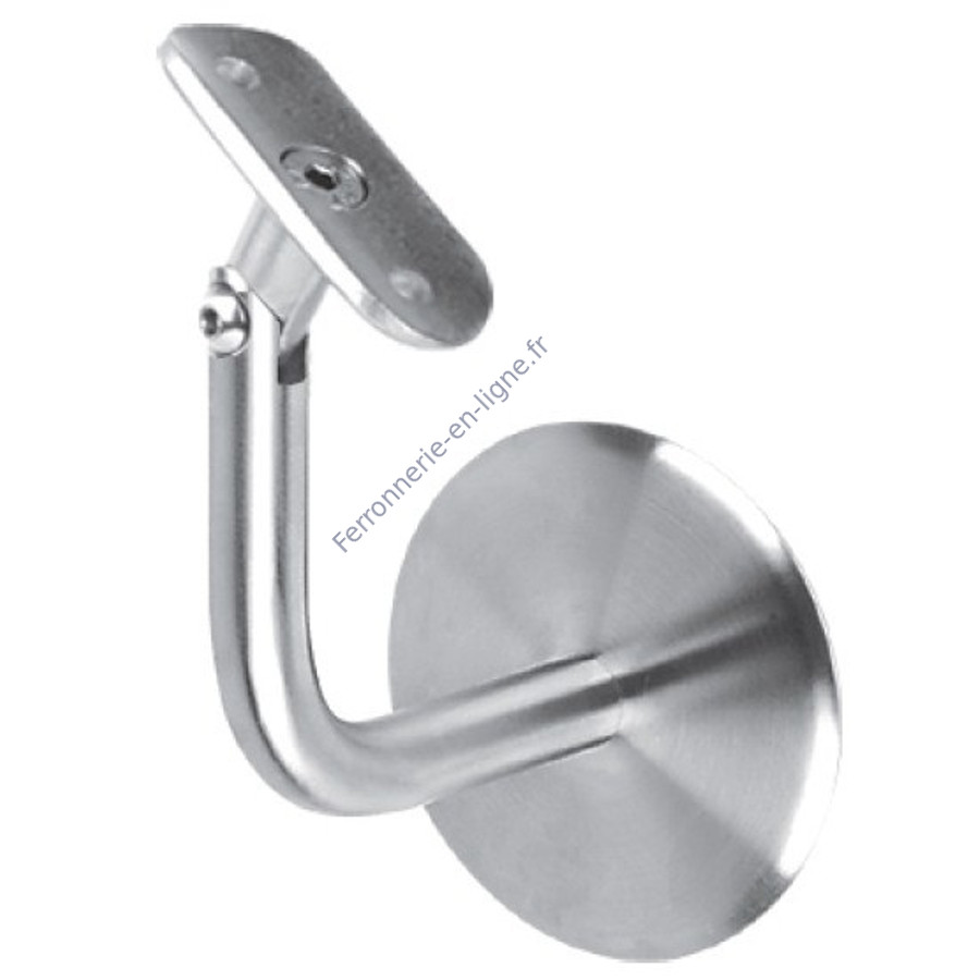 Support Identification Inox Support de main courante pour tube rond, articulé, inox (AISI 304 ...
