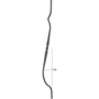 Barreau de balcon, barreau galbé design moderne en fer forgé, profil rond