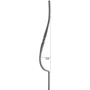 Barreau de balcon, barreau galbé design moderne en fer forgé, profil rond