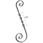 accessoire de ferronnerie, volute en fer forgé