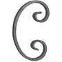 accessoire de ferronnerie, volute en fer forgé