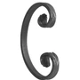 accessoire de ferronnerie, volute en fer forgé